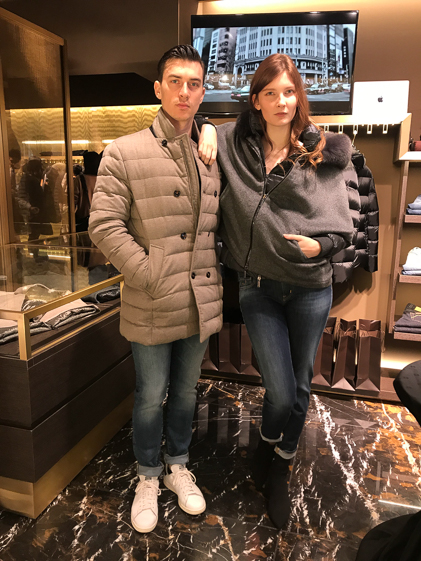 MooRER(ムーレー)銀座店のオープニングイベントに外国人モデルのナタリア・Pとフェデリコ・Sが出演！